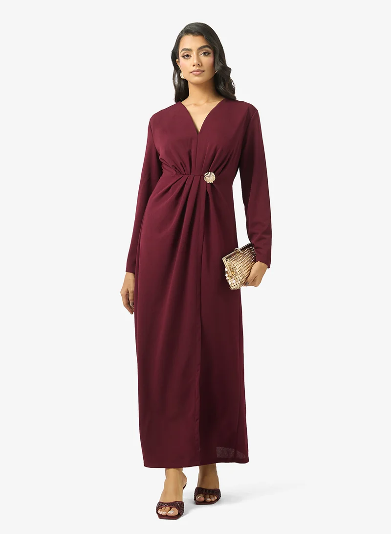 Khizana  Dress With Drape Waist for Women | Best Price UAE
